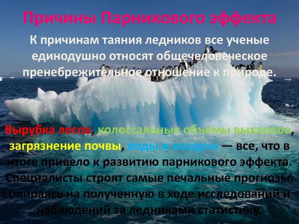 Причины изменения ледовитости и уровня мирового океана