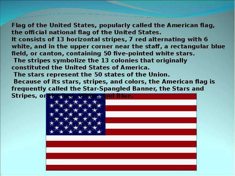 Текст американского ответа. США на английском. США презентация. Флаг США. Проект по английскому языку Америка.