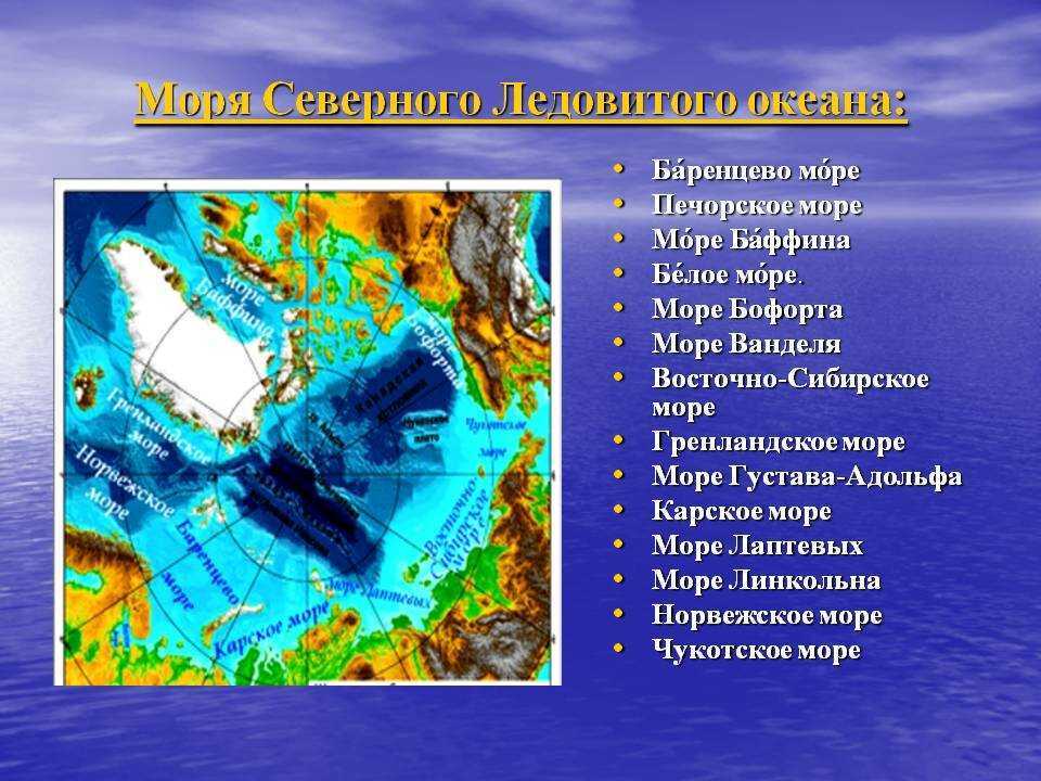 Карта морей северного ледовитого