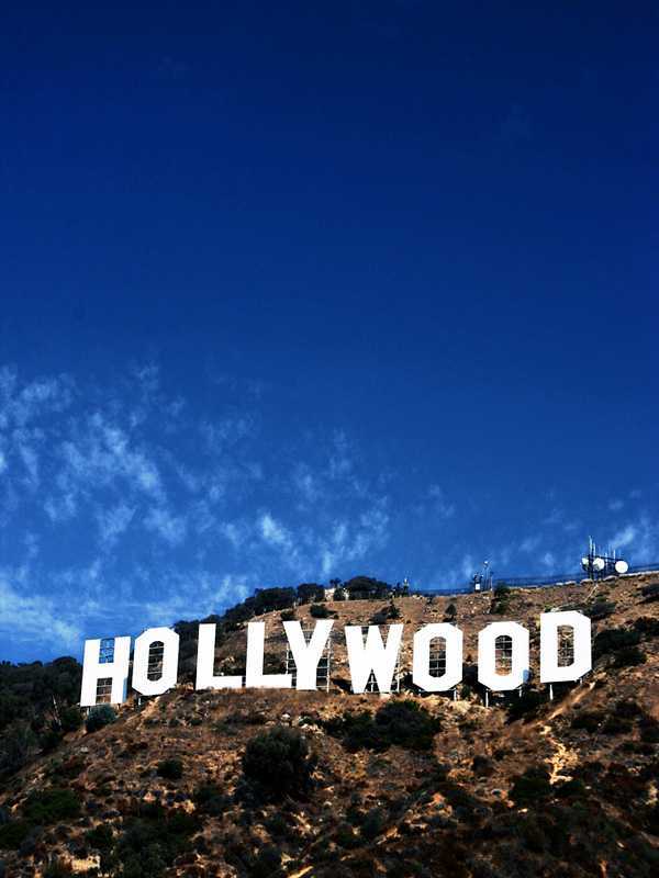 Голливуд бульвар, аллея славы, аллея звёзд и знак hollywood лос-анджелес сша