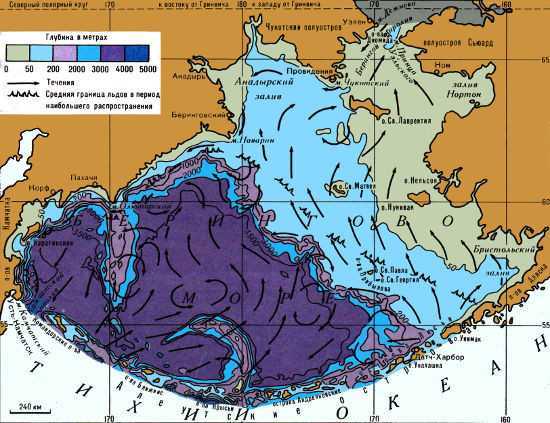 Течения в японском море карта