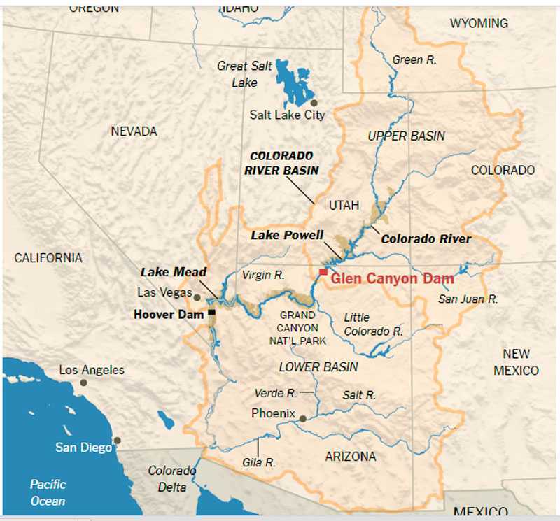 Направление течения колорадо. Где находится река Колорадо на карте. Река Колорадо расположение на карте. Река Колорадо Пауэлла карта. Река Колорадо на карте США.