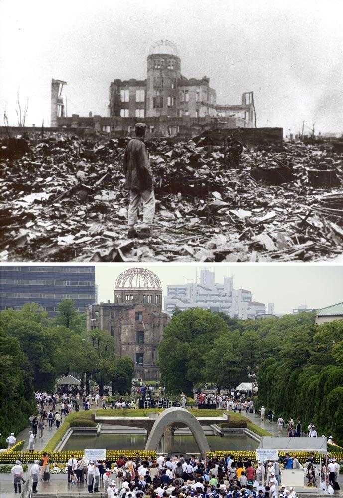 Хиросима фото до и после взрыва